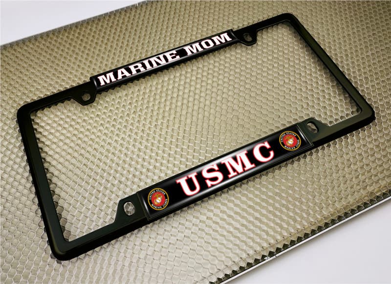 USMC - Marine Mom - Car Metal License Plate Frame